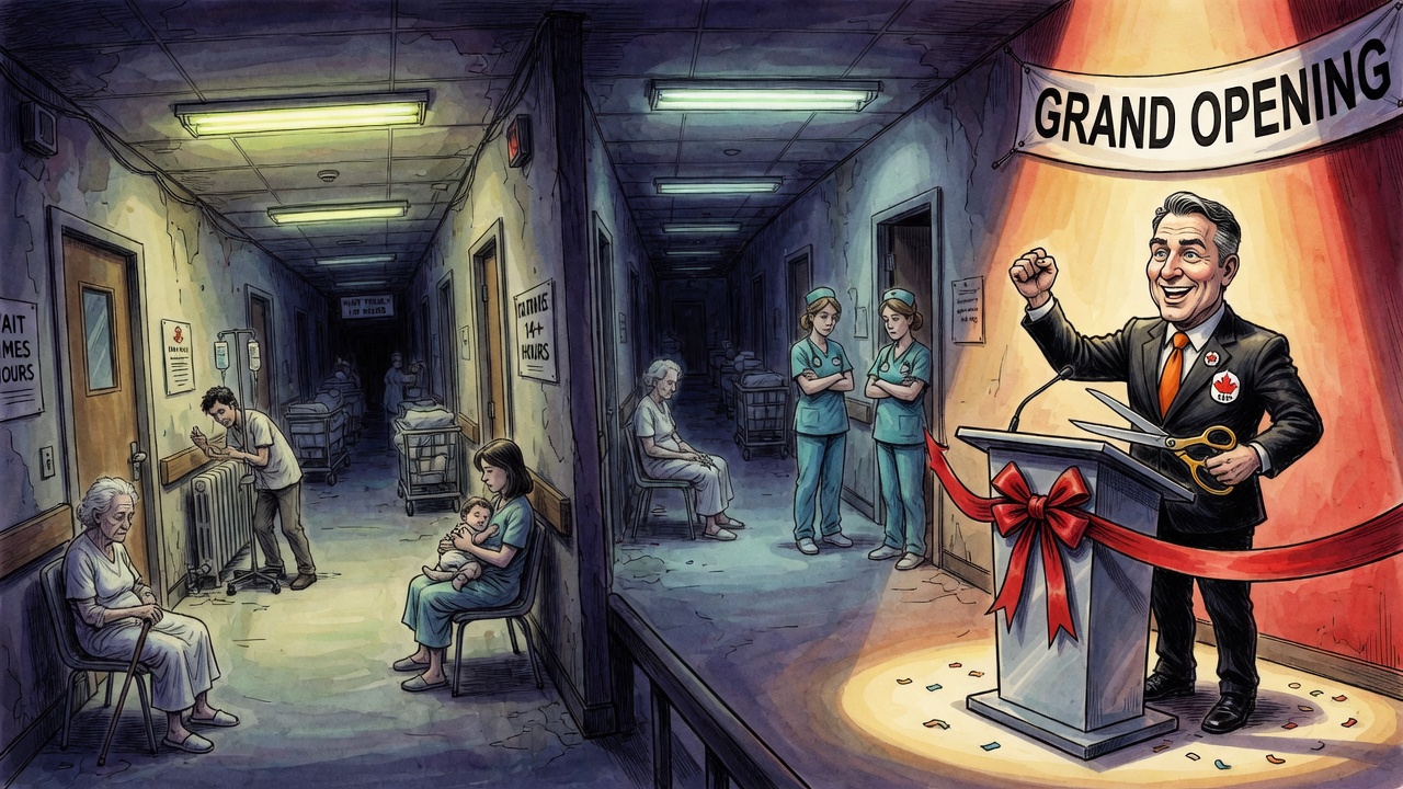 Announcements do not shorten waitlists: Healthcare needs results, not another podium shot.